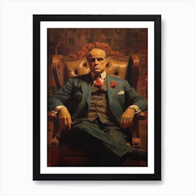 Gangster Art Don Vito Corleone The Godfather Art Print