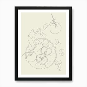 Peaches And Pears Art Print Art Print