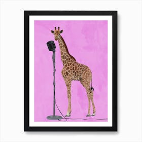 Giraffe Singing 1 Art Print