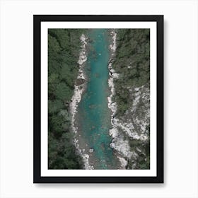 Blue Ice Water Trough Green Mountains Art Print