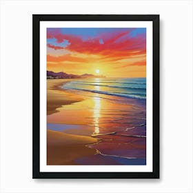 211.Golden sunset,San Francisco,USA. Art Print