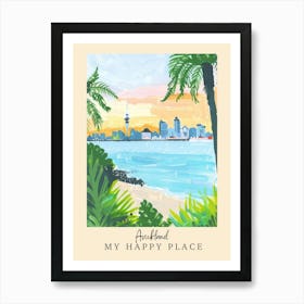 My Happy Place Auckland 4 Travel Poster Art Print