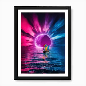 Ship In The Ocean Art Print