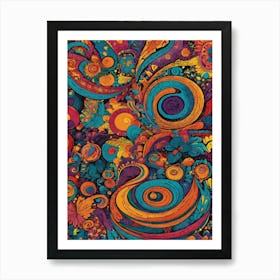 Psychedelic Swirls 11 Art Print