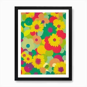 Abstract Flowers Art Print