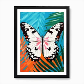 Pop Art White Admiral Butterfly 2 Art Print