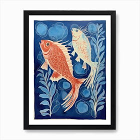 Two Fish In The Water Art Print