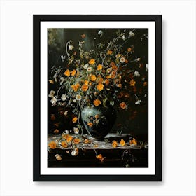 Baroque Floral Still Life Buttercup 2 Art Print