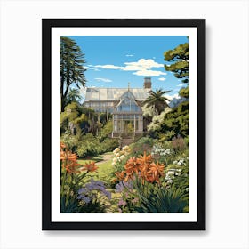 Dunedin Botanic Garden New Zealand Illustration 1  Art Print