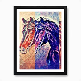 Horse  Greeting Card Art Print