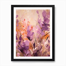 Fall Flower Painting Lavender 4 Art Print