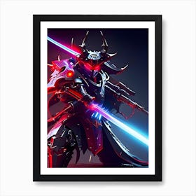 Samurai Robot Art Print