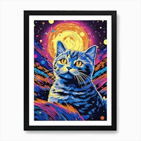 Cosmic Furvoid, Psychedelic Cats series Art Print