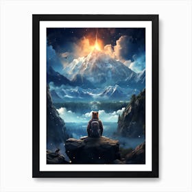 Bear In The Mountains Poster