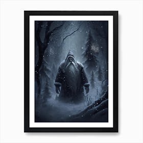 Spooky Father Christmas Art Print