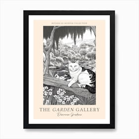 The Garden Gallery, Descanso Gardens, Usa, Cats Line Art 3 Art Print
