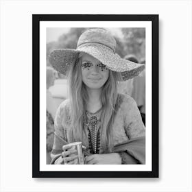 A Hippy Lady, 5th July, 1969 Art Print