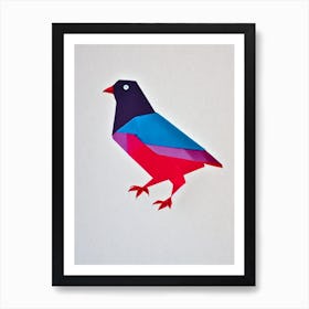 Pigeon 2 Origami Bird Art Print