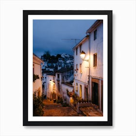 Old Town in Portugal At Dusk 1 Art Print