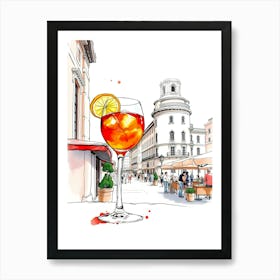 Aperitif In Rome Art Print