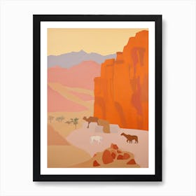 Gobi Desert   Asia, Contemporary Abstract Illustration 2 Art Print