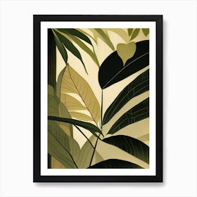 Bamboo  Leaf Rousseau Inspired 3 Art Print