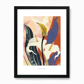 Colourful Flower Illustration Poster Calla Lily 2 Art Print