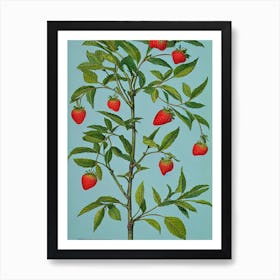 Strawberry 2 Vintage Botanical Fruit Art Print