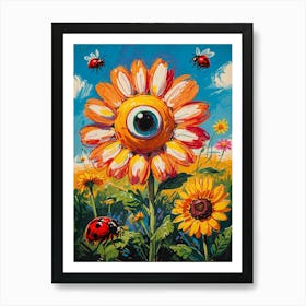 Eye Of The Sunflower Art Print