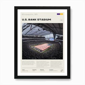 Minnesota Vikings - U.S. Bank Stadium 1 Art Print