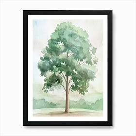 Eucalyptus Tree Atmospheric Watercolour Painting 3 Art Print