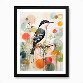 Bird Painting Collage Dipper 1 Art Print