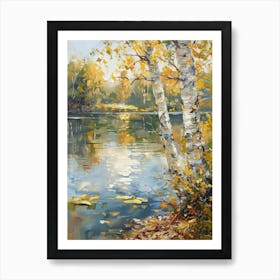 Birch Trees By The Lake 6 Art Print