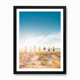 Seven Magic Mountains Sunrise Art Print