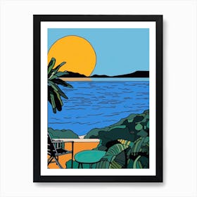 Minimal Design Style Of Barbados 4 Art Print