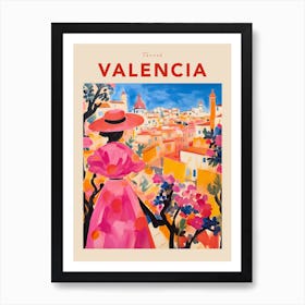 Valencia Spain 6 Fauvist Travel Poster Art Print