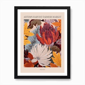 Fall Botanicals Peony 2 Poster Art Print