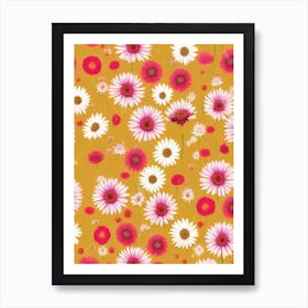 Echinacea Floral Print Warm Tones 1 Flower Art Print