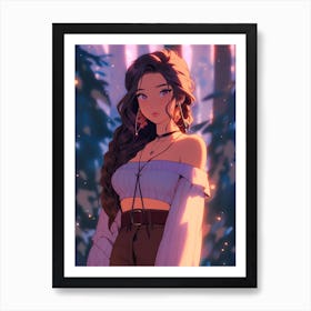 Anime Girl Art Print