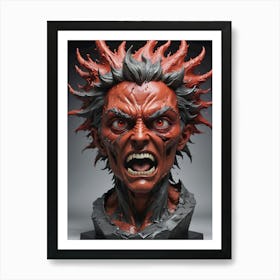 Bust Of A Demon~ Escape Clause ~ Reimagined Art Print