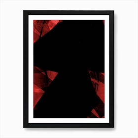 Abstract Red Black Affiche