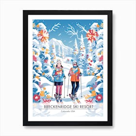 Breckenridge Ski Resort   Colorado Usa, Ski Resort Poster Illustration 1 Póster