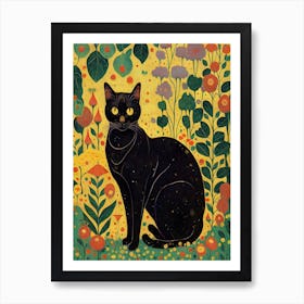 Cat In The Garden Art Print