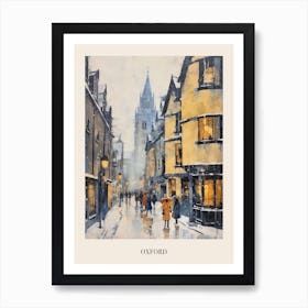 Vintage Winter Painting Poster Oxford United Kingdom 1 Art Print