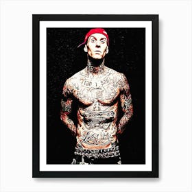 travis barker Blink 182 Art Print