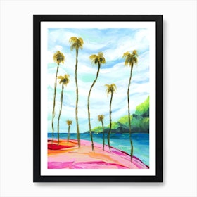 Tropical Palm Trees Landscape Art Print