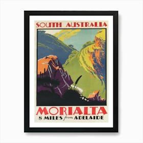 Morialta, South Australia Vintage Travel Poster Art Print