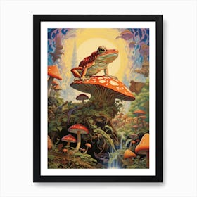 Leap Of Faith Wood Frog 2 Art Print