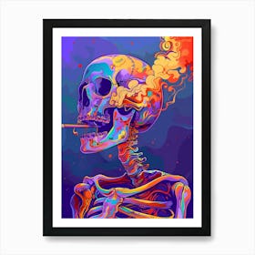 Psychedelic Skeleton 1 Art Print