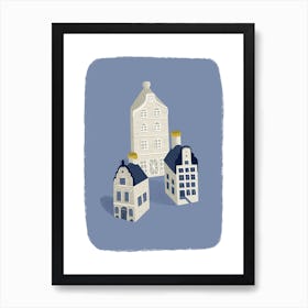 Delft Houses Art Print